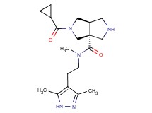 (3aR*,6aR*)-2-(cyclopropylcarbonyl)-N-[2-(3,5-dimethyl-1H-pyrazol-4-yl)ethyl]-N-methylhexahydropyrrolo[3,4-c]pyrrole-3a(1H)-carboxamide
