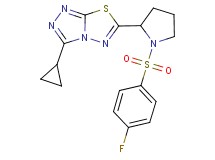 3-cyclopropyl-6-{1-[(4-fluorophenyl)sulfonyl]pyrrolidin-2-yl}[1,2,4]triazolo[3,4-b][1,3,4]thiadiazole