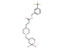 3-{1-[(2,2-dimethyltetrahydro-2H-pyran-4-yl)methyl]-4-piperidinyl}-N-[3-(trifluoromethyl)benzyl]propanamide
