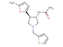 N-[(3S*,4R*)-4-(5-methyl-2-furyl)-1-(2-thienylmethyl)-3-pyrrolidinyl]acetamide