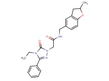 2-(4-ethyl-5-oxo-3-phenyl-4,5-dihydro-1H-1,2,4-triazol-1-yl)-N-[(2-methyl-2,3-dihydro-1-benzofuran-5-yl)methyl]acetamide