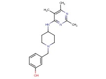 3-({4-[(2,5,6-trimethylpyrimidin-4-yl)amino]piperidin-1-yl}methyl)phenol