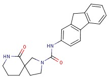 N-9H-fluoren-2-yl-6-oxo-2,7-diazaspiro[4.5]decane-2-carboxamide