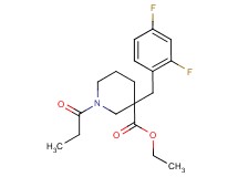 ethyl 3-(2,4-difluorobenzyl)-1-propionyl-3-piperidinecarboxylate