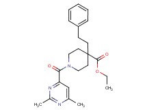 ethyl 1-[(2,6-dimethyl-4-pyrimidinyl)carbonyl]-4-(2-phenylethyl)-4-piperidinecarboxylate