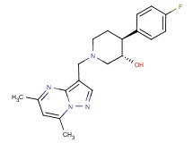 (3S*,4S*)-1-[(5,7-dimethylpyrazolo[1,5-a]pyrimidin-3-yl)methyl]-4-(4-fluorophenyl)piperidin-3-ol