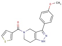 3-(4-methoxyphenyl)-5-(3-thienylcarbonyl)-4,5,6,7-tetrahydro-1H-pyrazolo[4,3-c]pyridine