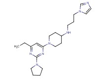 1-(6-ethyl-2-pyrrolidin-1-ylpyrimidin-4-yl)-N-[3-(1H-imidazol-1-yl)propyl]piperidin-4-amine