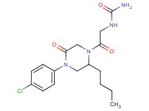 N-{2-[2-butyl-4-(4-chlorophenyl)-5-oxo-1-piperazinyl]-2-oxoethyl}urea