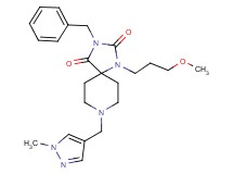 3-benzyl-1-(3-methoxypropyl)-8-[(1-methyl-1H-pyrazol-4-yl)methyl]-1,3,8-triazaspiro[4.5]decane-2,4-dione