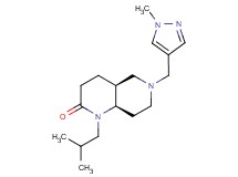 (4aS*,8aR*)-1-isobutyl-6-[(1-methyl-1H-pyrazol-4-yl)methyl]octahydro-1,6-naphthyridin-2(1H)-one