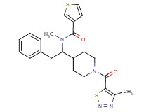 N-methyl-N-(1-{1-[(4-methyl-1,2,3-thiadiazol-5-yl)carbonyl]-4-piperidinyl}-2-phenylethyl)-3-thiophenecarboxamide