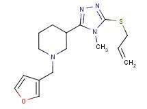 3-[5-(allylthio)-4-methyl-4H-1,2,4-triazol-3-yl]-1-(3-furylmethyl)piperidine