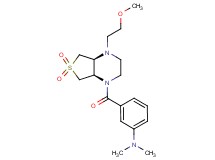 (3-{[(4aS*,7aR*)-4-(2-methoxyethyl)-6,6-dioxidohexahydrothieno[3,4-b]pyrazin-1(2H)-yl]carbonyl}phenyl)dimethylamine