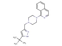 1-{4-[(5-tert-butyl-1H-pyrazol-3-yl)methyl]piperazin-1-yl}isoquinoline