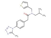 N-isobutyl-2-[4-(5-methyl-1H-tetrazol-1-yl)phenyl]-N-(3-thienylmethyl)acetamide