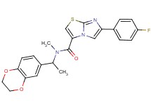 N-[1-(2,3-dihydro-1,4-benzodioxin-6-yl)ethyl]-6-(4-fluorophenyl)-N-methylimidazo[2,1-b][1,3]thiazole-3-carboxamide