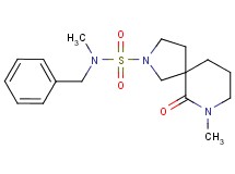 N-benzyl-N,7-dimethyl-6-oxo-2,7-diazaspiro[4.5]decane-2-sulfonamide