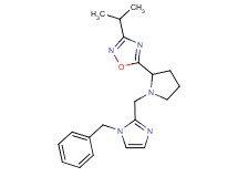 5-{1-[(1-benzyl-1H-imidazol-2-yl)methyl]-2-pyrrolidinyl}-3-isopropyl-1,2,4-oxadiazole