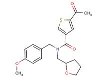 5-acetyl-N-(4-methoxybenzyl)-N-(tetrahydrofuran-2-ylmethyl)thiophene-3-carboxamide