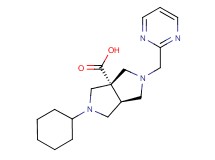 (3aS*,6aS*)-2-cyclohexyl-5-(pyrimidin-2-ylmethyl)hexahydropyrrolo[3,4-c]pyrrole-3a(1H)-carboxylic acid