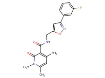 N-{[3-(3-fluorophenyl)isoxazol-5-yl]methyl}-1,4,6-trimethyl-2-oxo-1,2-dihydropyridine-3-carboxamide