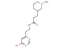N-[2-(6-hydroxy-4-pyrimidinyl)ethyl]-3-(1-methyl-3-piperidinyl)propanamide