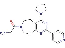2-[4-(2,5-dihydro-1H-pyrrol-1-yl)-2-pyridin-4-yl-5,6,8,9-tetrahydro-7H-pyrimido[4,5-d]azepin-7-yl]-2-oxoethanamine