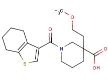 3-(2-methoxyethyl)-1-(4,5,6,7-tetrahydro-1-benzothien-3-ylcarbonyl)-3-piperidinecarboxylic acid