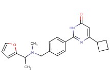 6-cyclobutyl-2-(4-{[[1-(2-furyl)ethyl](methyl)amino]methyl}phenyl)-4(3H)-pyrimidinone