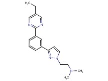 (2-{3-[3-(5-ethyl-2-pyrimidinyl)phenyl]-1H-pyrazol-1-yl}ethyl)dimethylamine