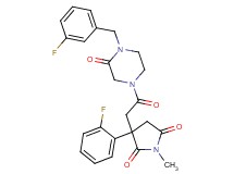 3-{2-[4-(3-fluorobenzyl)-3-oxo-1-piperazinyl]-2-oxoethyl}-3-(2-fluorophenyl)-1-methyl-2,5-pyrrolidinedione