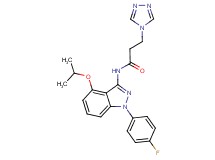 N-[1-(4-fluorophenyl)-4-isopropoxy-1H-indazol-3-yl]-3-(4H-1,2,4-triazol-4-yl)propanamide