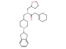 2-(1-cyclohexen-1-yl)-N-{[1-(2,3-dihydro-1H-inden-2-yl)-4-piperidinyl]methyl}-N-(tetrahydro-2-furanylmethyl)acetamide