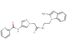 N-[1-(2-{[2-(2-methyl-1H-indol-1-yl)ethyl]amino}-2-oxoethyl)-1H-pyrazol-4-yl]-2-pyridinecarboxamide