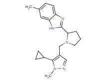 2-{1-[(5-cyclopropyl-1-methyl-1H-pyrazol-4-yl)methyl]-2-pyrrolidinyl}-6-methyl-1H-benzimidazole
