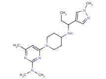 N,N,4-trimethyl-6-(4-{[1-(1-methyl-1H-pyrazol-4-yl)propyl]amino}piperidin-1-yl)pyrimidin-2-amine