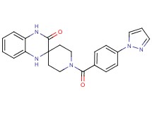 1-[4-(1H-pyrazol-1-yl)benzoyl]-1',4'-dihydro-3'H-spiro[piperidine-4,2'-quinoxalin]-3'-one