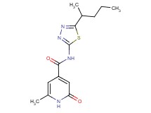6-methyl-N-[5-(1-methylbutyl)-1,3,4-thiadiazol-2-yl]-2-oxo-1,2-dihydropyridine-4-carboxamide