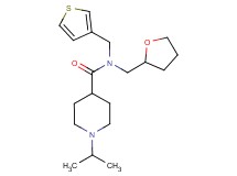1-isopropyl-N-(tetrahydrofuran-2-ylmethyl)-N-(3-thienylmethyl)piperidine-4-carboxamide