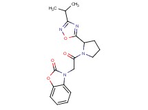 3-{2-[2-(3-isopropyl-1,2,4-oxadiazol-5-yl)-1-pyrrolidinyl]-2-oxoethyl}-1,3-benzoxazol-2(3H)-one