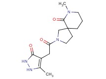 7-methyl-2-[(5-methyl-3-oxo-2,3-dihydro-1H-pyrazol-4-yl)acetyl]-2,7-diazaspiro[4.5]decan-6-one