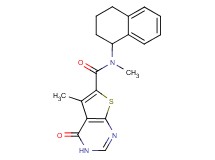 N,5-dimethyl-4-oxo-N-(1,2,3,4-tetrahydro-1-naphthalenyl)-3,4-dihydrothieno[2,3-d]pyrimidine-6-carboxamide
