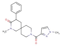 2-methyl-9-[(1-methyl-1H-pyrazol-3-yl)carbonyl]-4-phenyl-2,9-diazaspiro[5.5]undecan-3-one