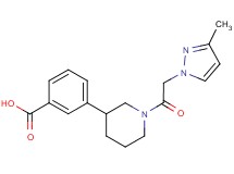 3-{1-[(3-methyl-1H-pyrazol-1-yl)acetyl]piperidin-3-yl}benzoic acid