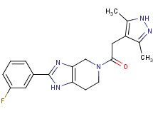 5-[(3,5-dimethyl-1H-pyrazol-4-yl)acetyl]-2-(3-fluorophenyl)-4,5,6,7-tetrahydro-1H-imidazo[4,5-c]pyridine