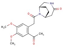 (1S*,6R*)-9-[(2-acetyl-4,5-dimethoxyphenyl)acetyl]-3,9-diazabicyclo[4.2.1]nonan-4-one