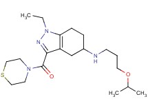 1-ethyl-N-(3-isopropoxypropyl)-3-(4-thiomorpholinylcarbonyl)-4,5,6,7-tetrahydro-1H-indazol-5-amine