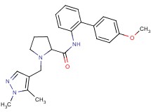 1-[(1,5-dimethyl-1H-pyrazol-4-yl)methyl]-N-(4'-methoxy-2-biphenylyl)prolinamide