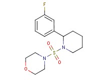 4-{[2-(3-fluorophenyl)-1-piperidinyl]sulfonyl}morpholine